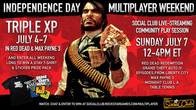 4 июля начнется Rockstar Multiplayer Weekend - Изображение 1 4 июля начнется Rockstar Multiplayer Weekend - Изображение 1