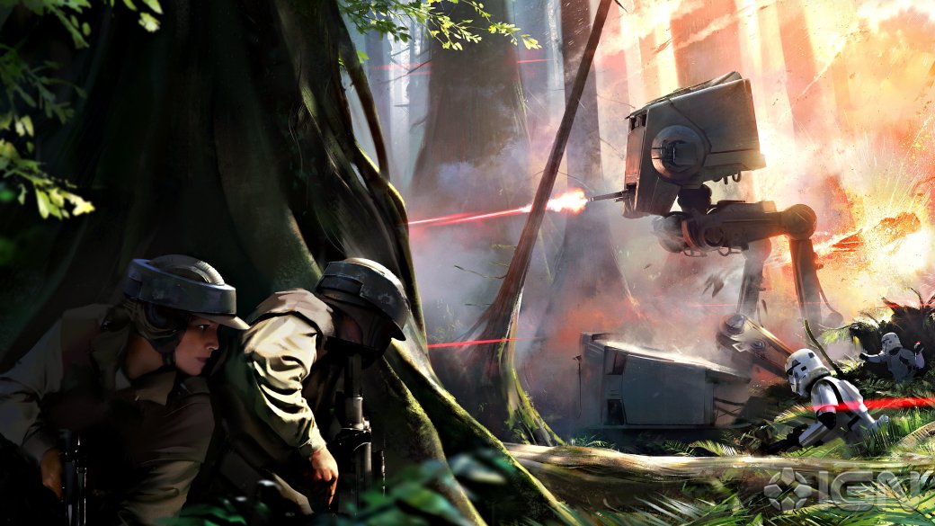Планету Эндор запечатлели на новом арте Star Wars Battlefront - Изображение 1 Планету Эндор запечатлели на новом арте Star Wars Battlefront - Изображение 1