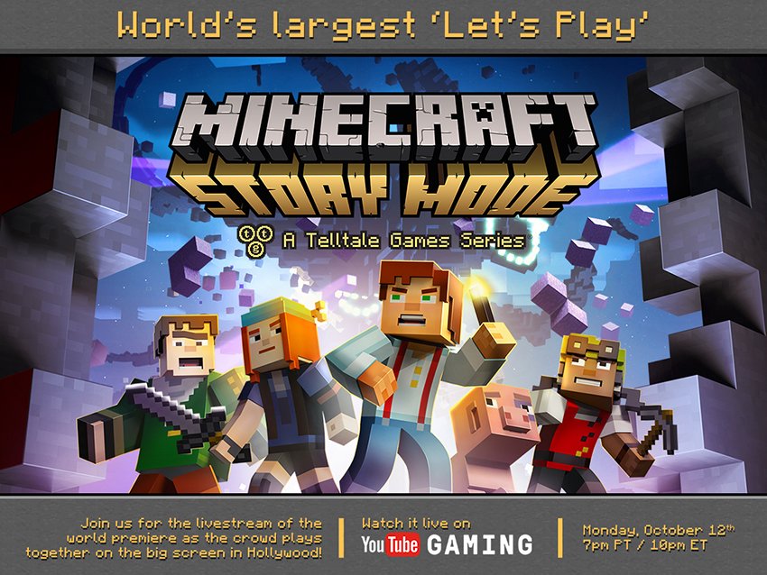 Telltale отметит выход Minecraft: Story Mode грандиозным летс-плеем - Изображение 1 Telltale отметит выход Minecraft: Story Mode грандиозным летс-плеем - Изображение 1